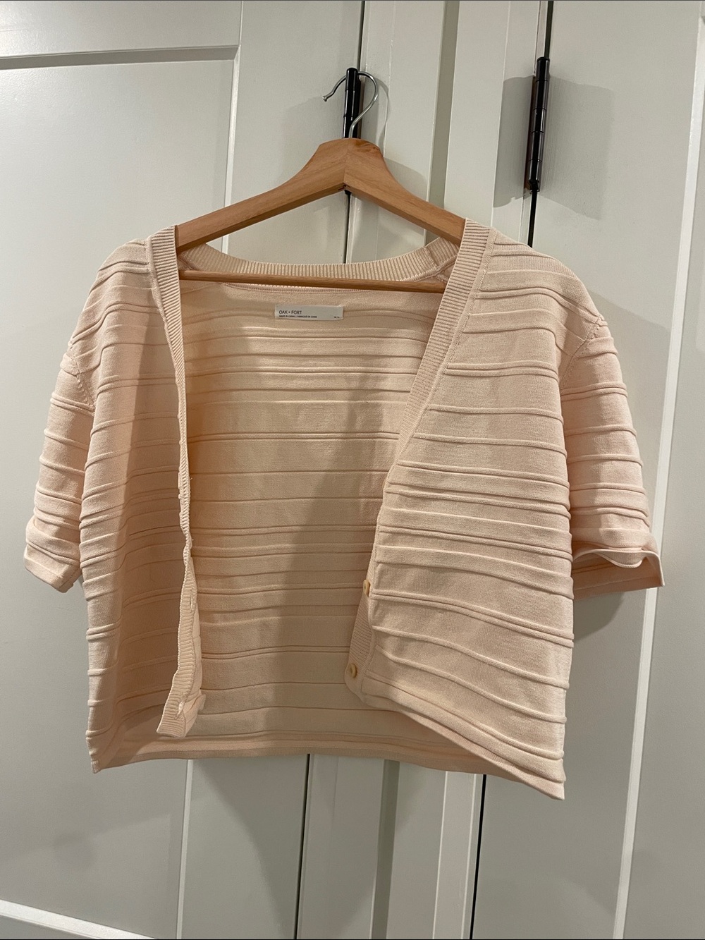 Oak + Fort Cropped Cream Cardigan - Picture 12 of 12